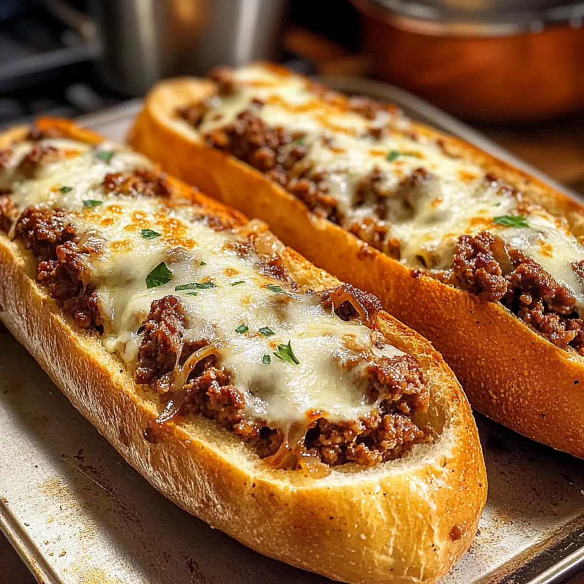 Aberbackene Hackfleisch Baguettes brikaq